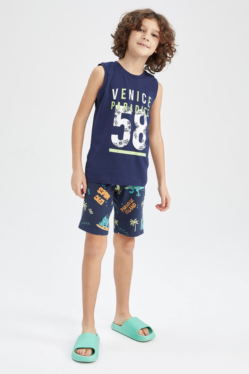 Boy Regular Fit Knitted Short - Indigo