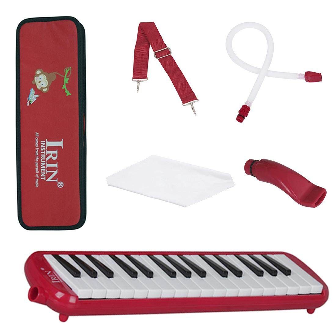 5 Colors 32 Piano Keys Keyboard Style Melodic With Hard Storage Case Organ Accordion Children Students Musical Instrument Big Red