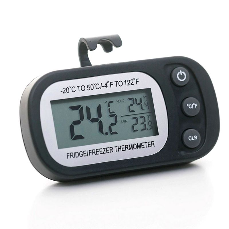 LCD Digital Thermometer Precision Fridge Freezer With Adjustable Stand Magnet Screen Waterproof Refrigerator Thermometer Home