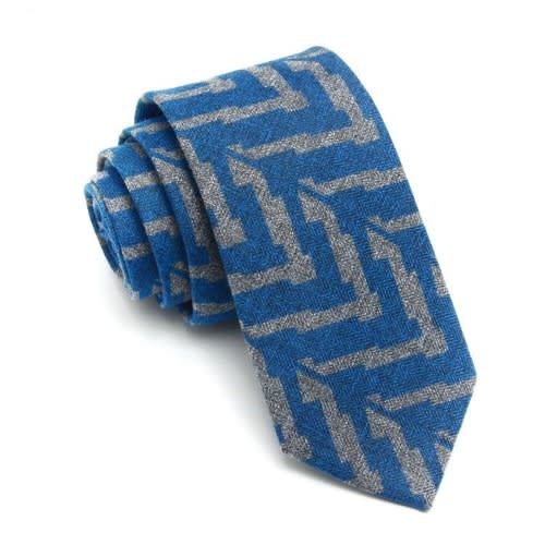 Men's Wool Tie - Blue/Multicolor