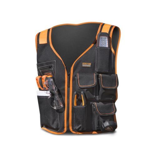 Reflective Safety Tool Vest  Jacket Multi-pockets - Black