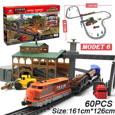 Electric Train Children's Railway Set Model Train Toy For Kids Electric Rc Trains Set Railway Trains Toy Rails For Children