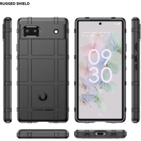 Defender Armor Hybrid Case For Google Pixel 6a - Black