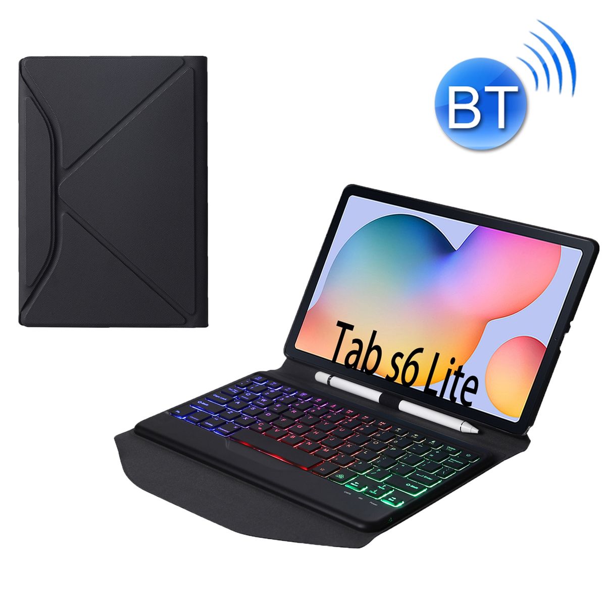 For Samsung Galaxy Tab S6 Lite B610S Keyboard Leather Case