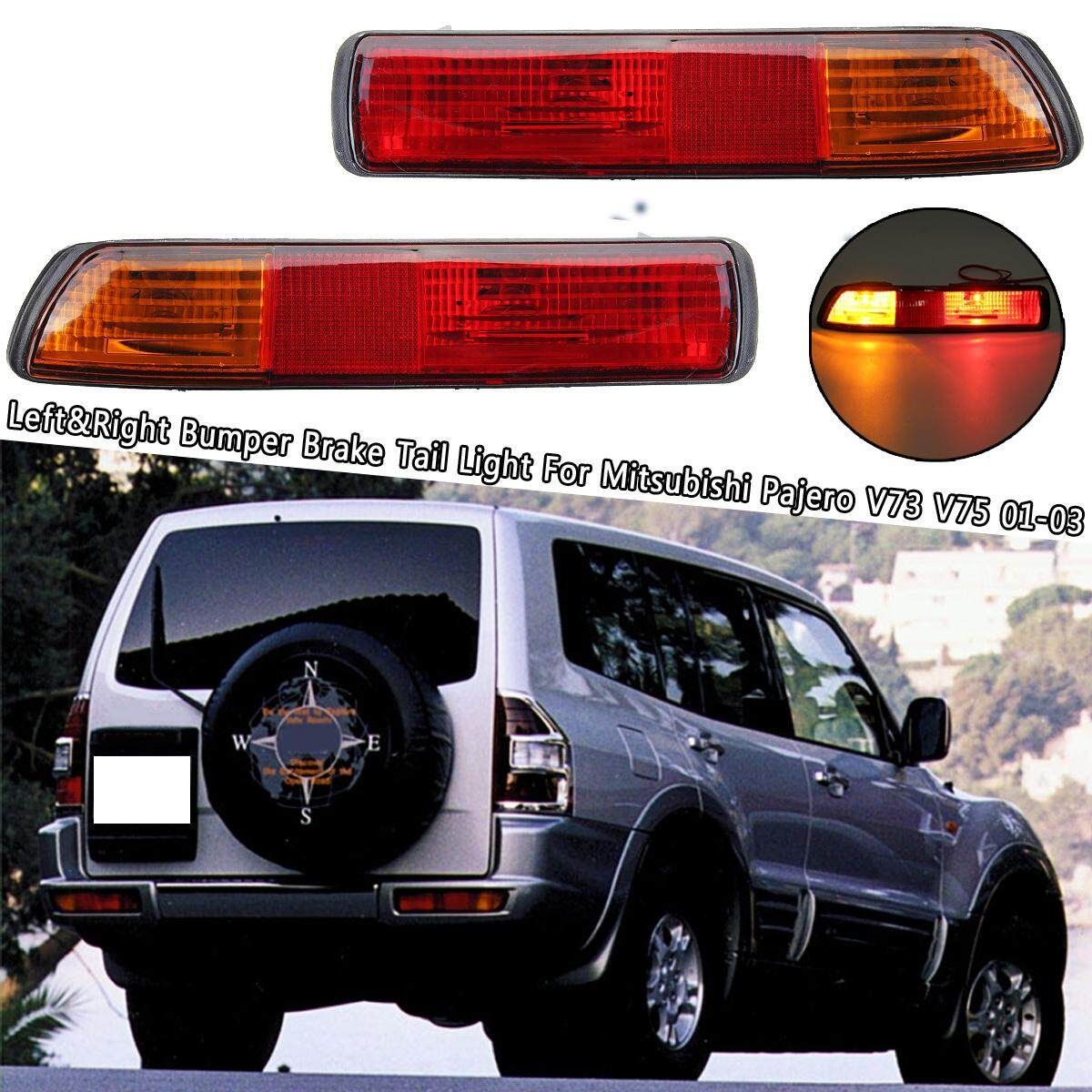 Pair Rear Bumper Tail Brake Light Assembly For Mitsubishi Pajero V73 V75 01-03