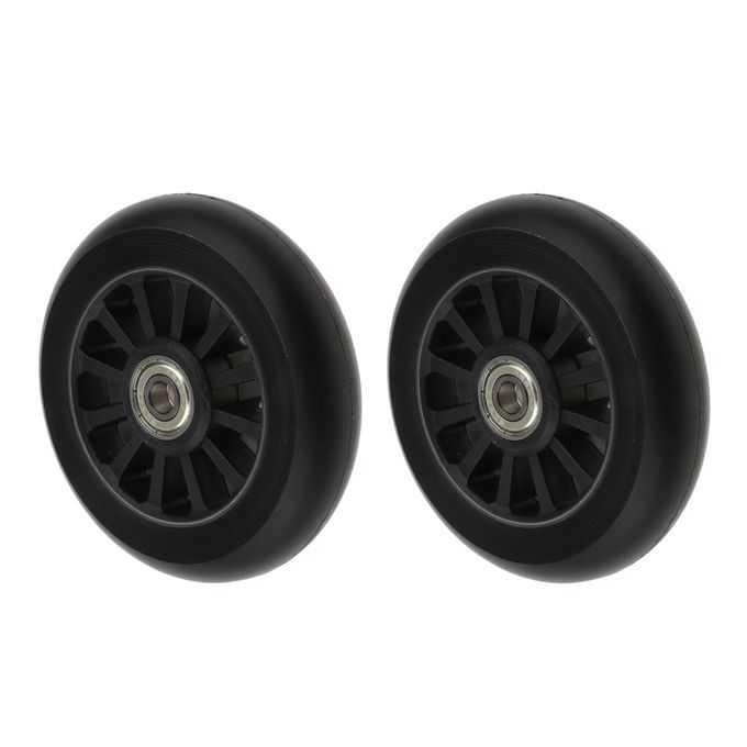 2pcs PU Scooter Wheels Speed Skates Trolley Wheels Replacement Black
