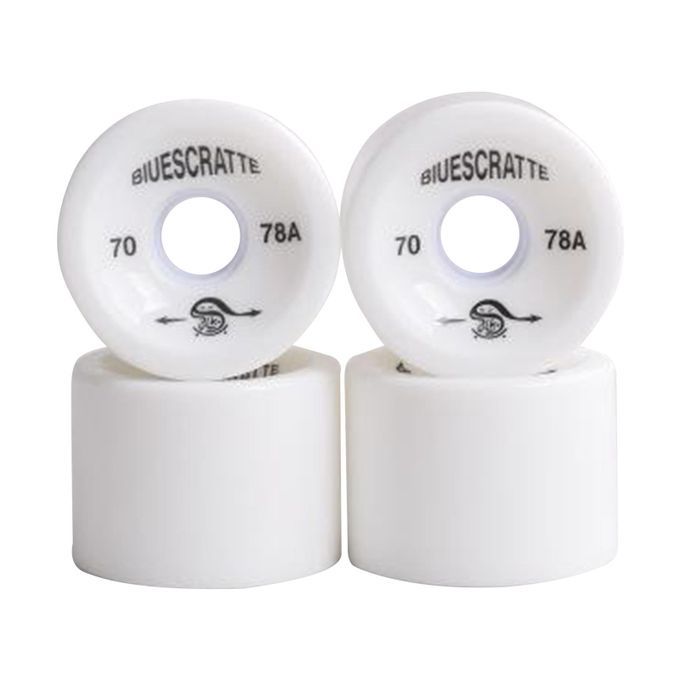 4 Pieces / Set Skateboard Castor Wheels 78A 70mm X 51mm White