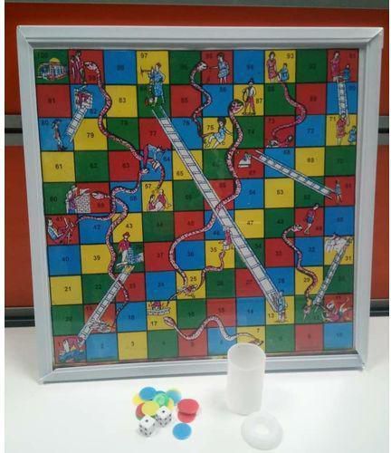 Snake & Ladder Ludo Fun Game, Glass Surface -Play In Group