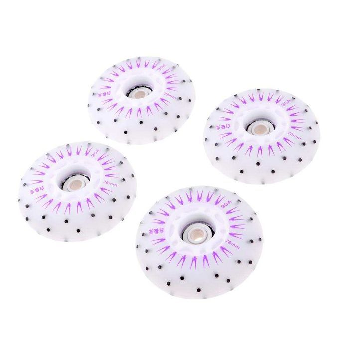 4pcs Outdoor Inline Roller Skates Wheels Light Speed 76mm Multicolour