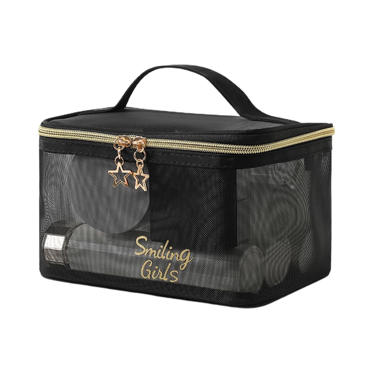 Transparent Toiletry Bag Women Mesh Makeup Bag