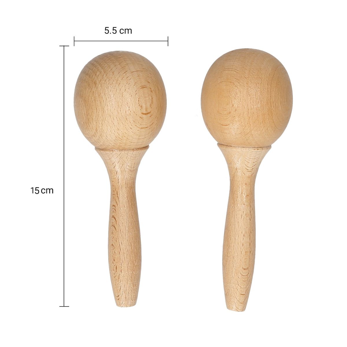 Rattles Rumba Percussion Beech Shaker Instrument Maraca