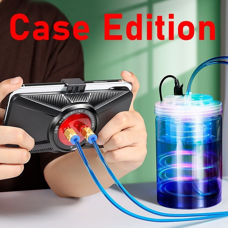 Portable Phone Cooler Mute Water Cooling Smart Temperature Display Semiconductor Phone Clip Cooling Fan Radiator Game Heat Sink