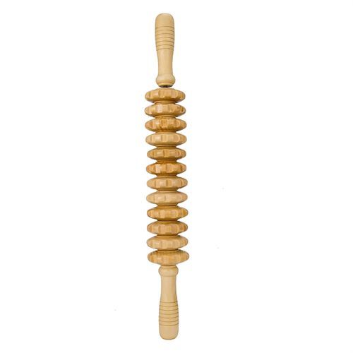12 Rollers Wooden Massager Sticks Full Body Wood Therapy Massage Tools Muscle Pain Release