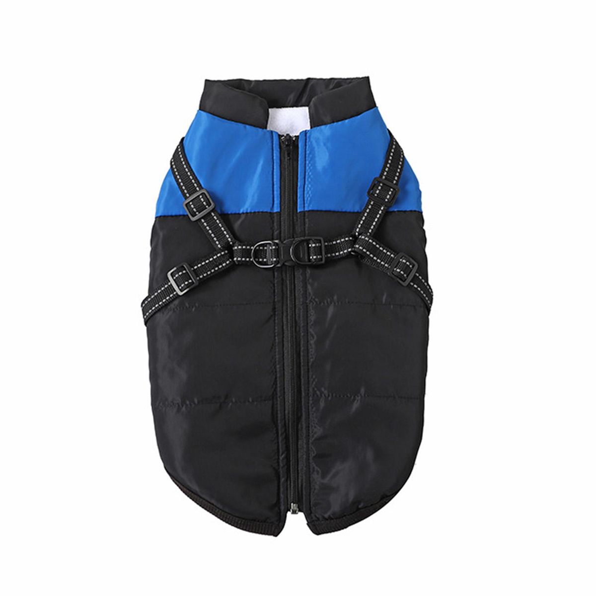 Dog Jacket Winter Fleece Lined Dog Clothes Waistcoat Blue