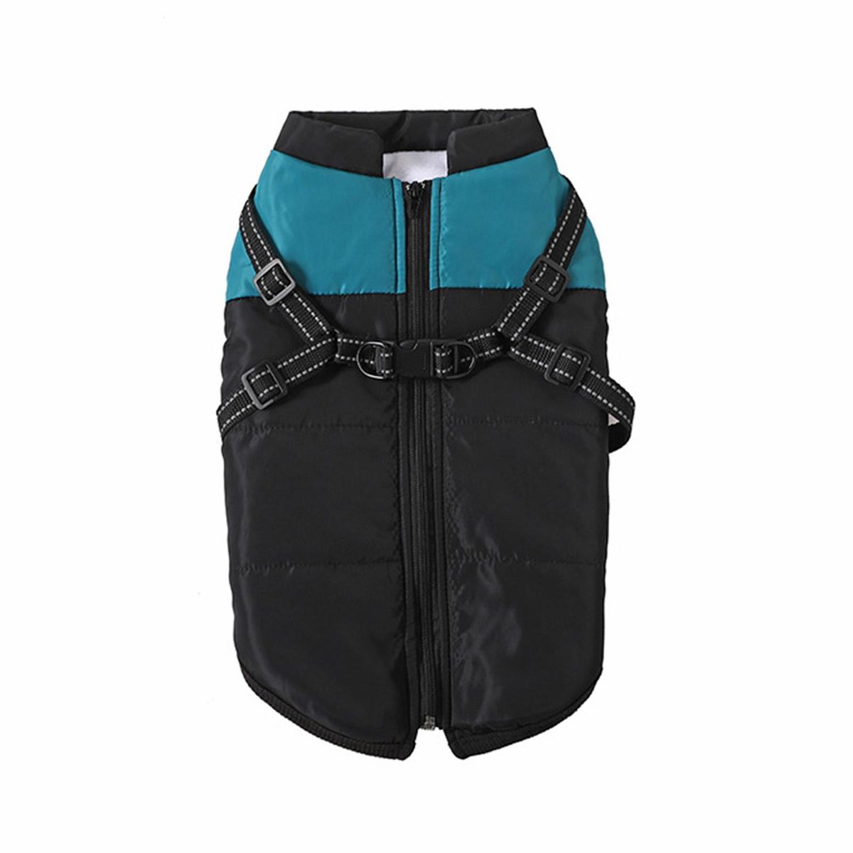 Dog Jacket Winter Fleece Lined Dog Clothes Waistcoat Green