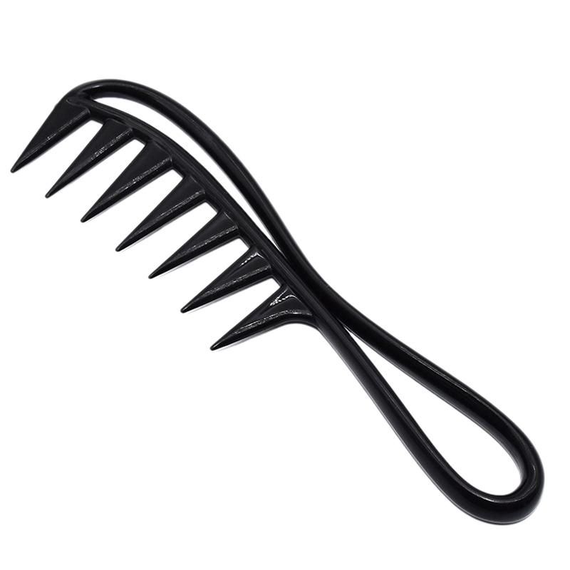 Wide Tooth Shark Plastic Comb Detangler Curly Hair Salon