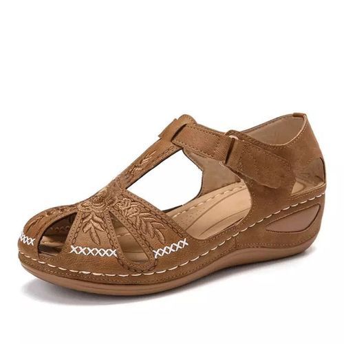 Women Wedge Leather Sandals