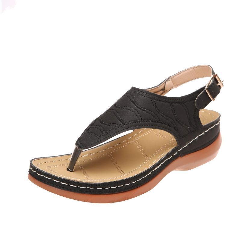 Women Leather Wedge Sandals