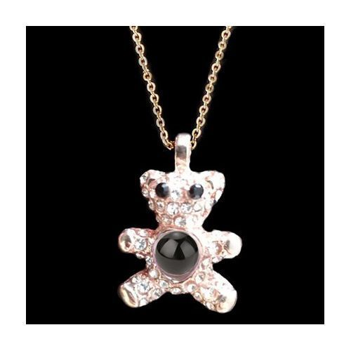 100 Language I Love You Projective Girl Two Heart Pendant Necklace Jewelry