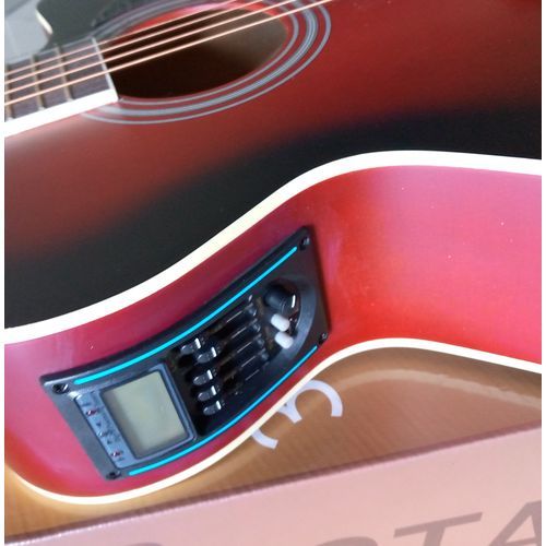 Pro Electro Acoustic Semi Electric Guitar - SunburstWith Bag And Belt