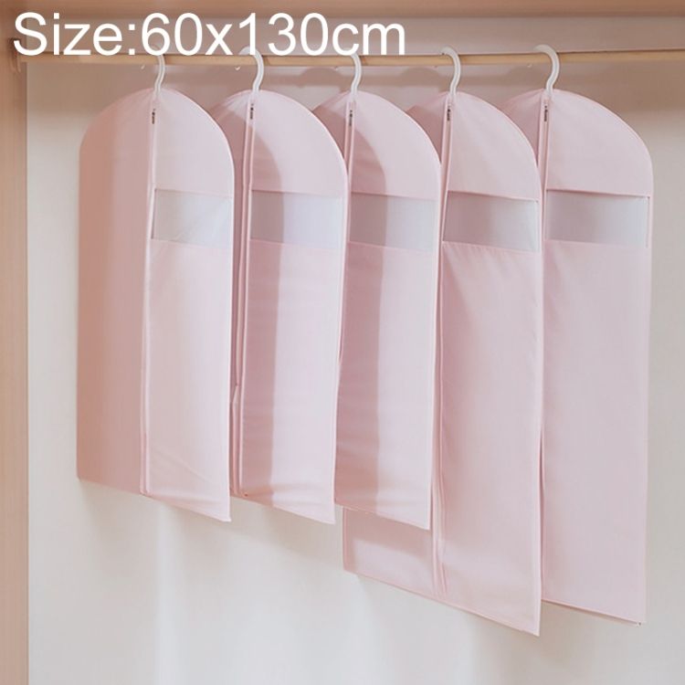 Dust Cover Thicken Solid PEVA Clothing Dust Cover Suit Coat Waterproof Protector Storage Bag With Zipper 60x130cm