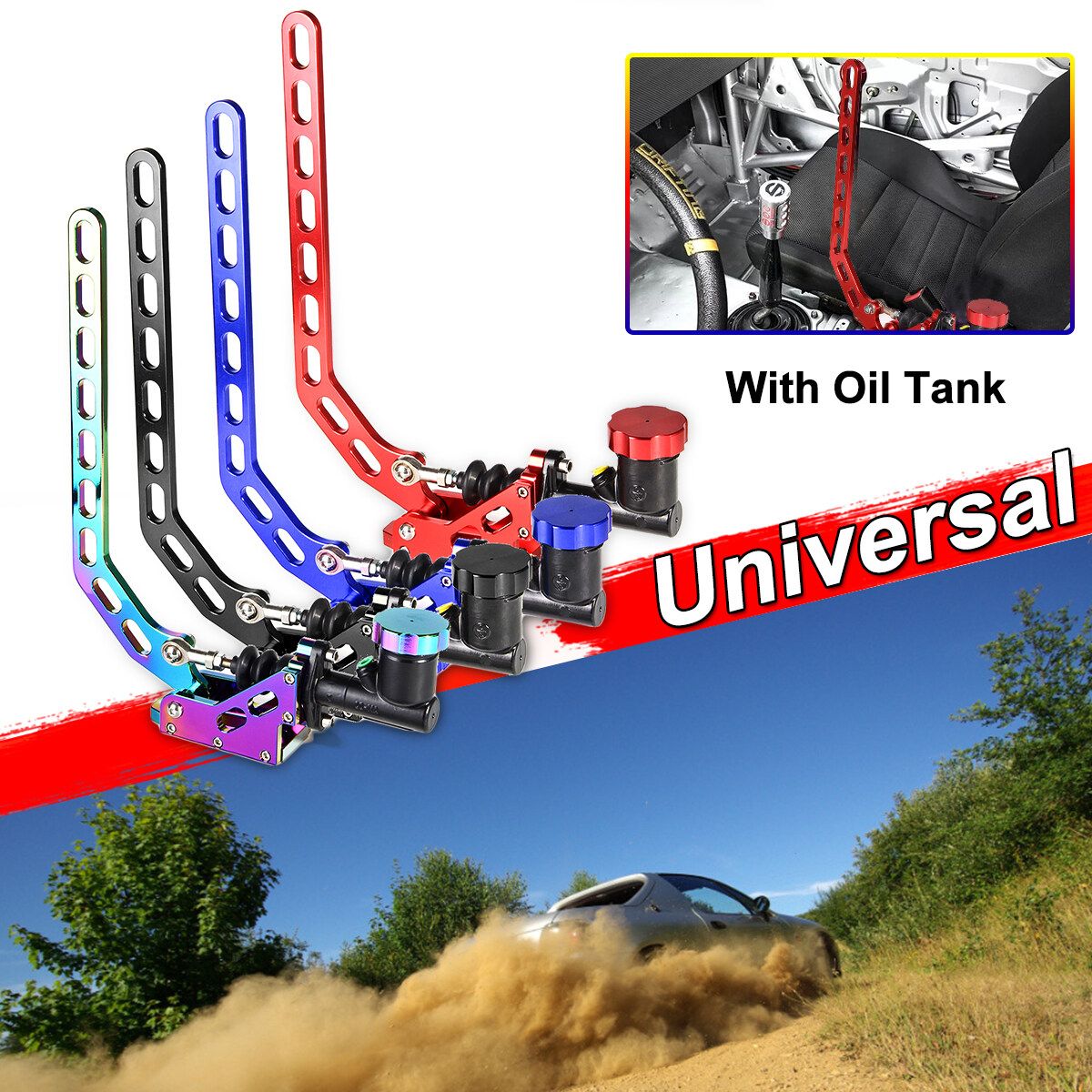 NEW Hydraulic Drift Hydro E-Brake Racing Handbrake Lever Gear Locking Oil Tank