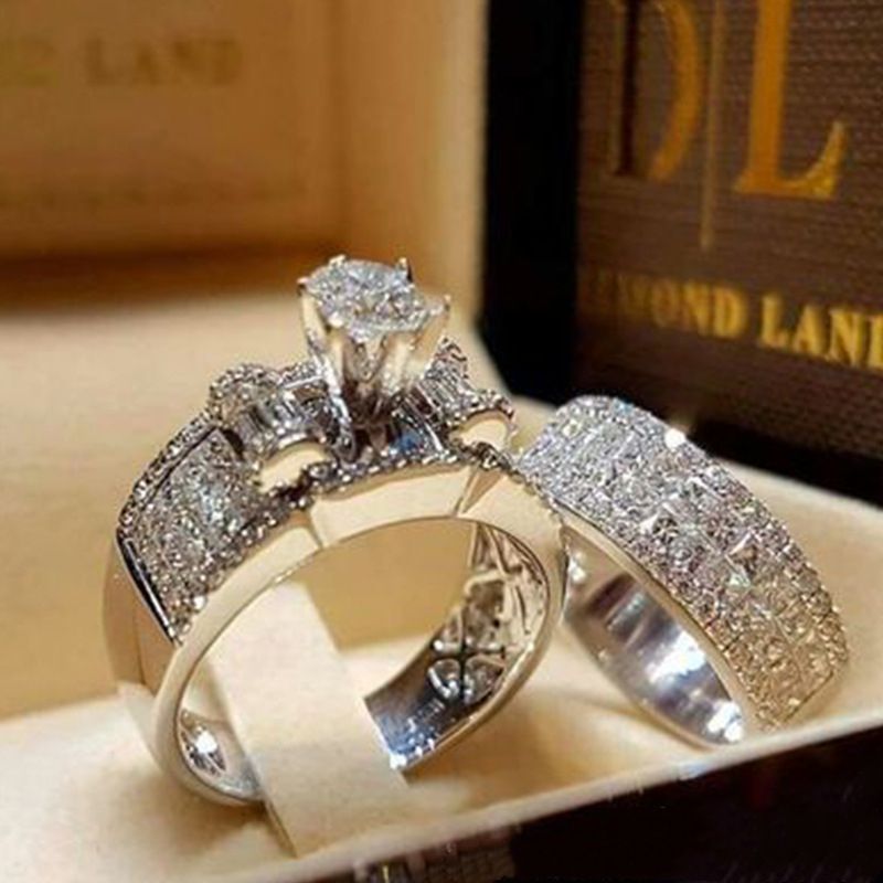 Sophisticated Proposal Engagement Ring And Wedding Band For Women