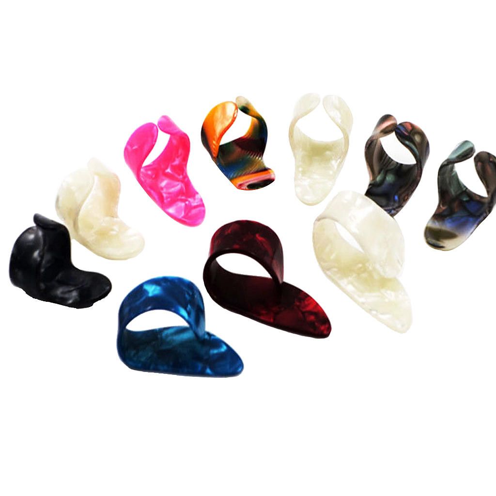 5 Thumb And 10 Finger Stainless Steel Celluloid Plectrums Guitar Picks