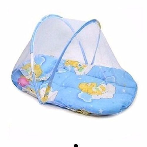 Foldable Mobile Baby Bed With Net - Multicolour