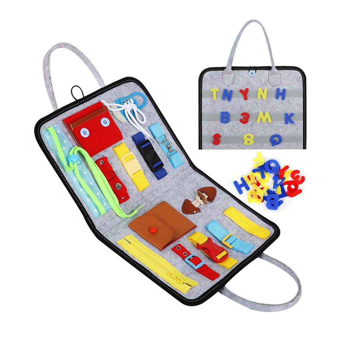 Toddler Busy Board Sensory Toy Basic Skills Activity Boards