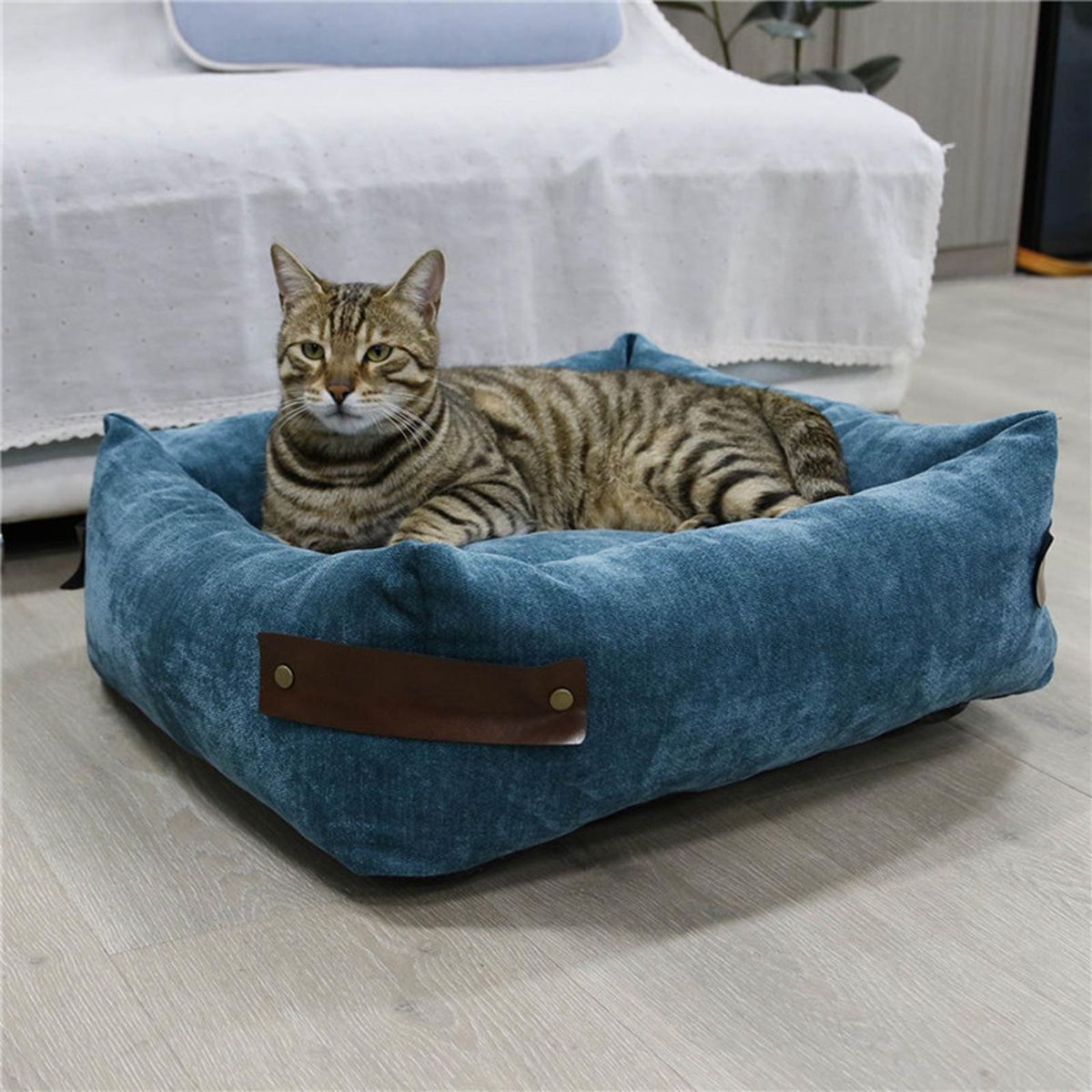 Calming Plush Washable Dog Bed Warming Durable Bed For Extra Large,