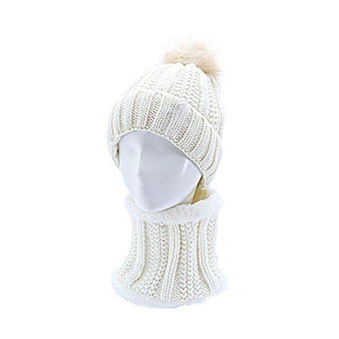 Women Autumn Winter Warm Cold-proof Outdoor Scarf-White