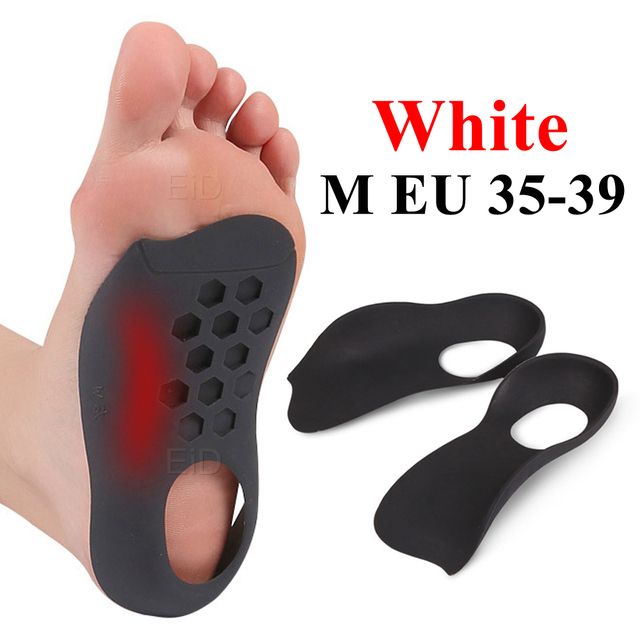 Orthopedic Insoles Orthotics Flat Foot Health Sole Pad For Shoes Insert Arch Support Pad For Plantar Fasciitis Feet Care(#Black M)