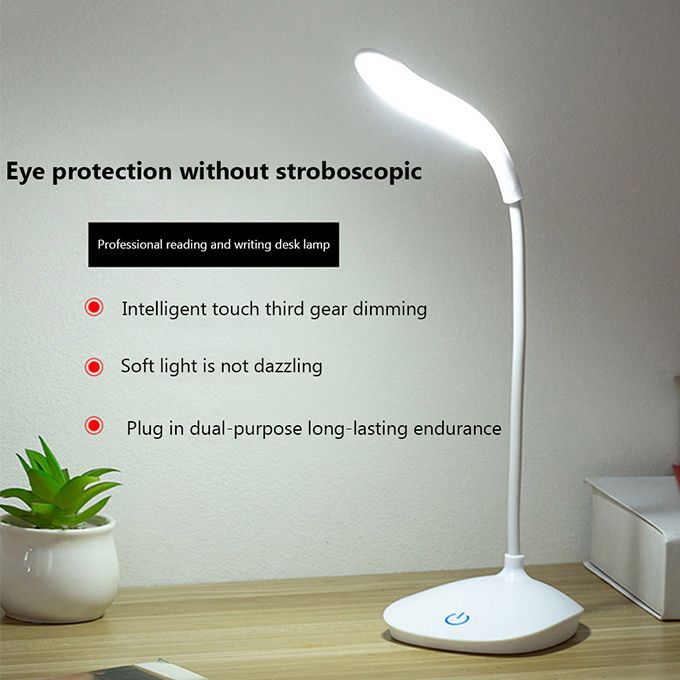 Bedside Desk USB Desk Lamp Night Light - White