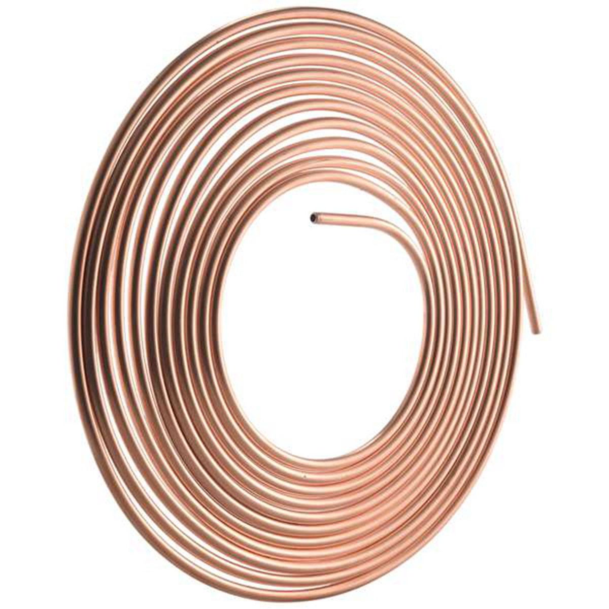 25FT 762M Tube Nuts Car Roll Tube Coil of 14 Inch OD Copper Brake Pipe Hose Line Piping Tube Tubing Anti-Rust
