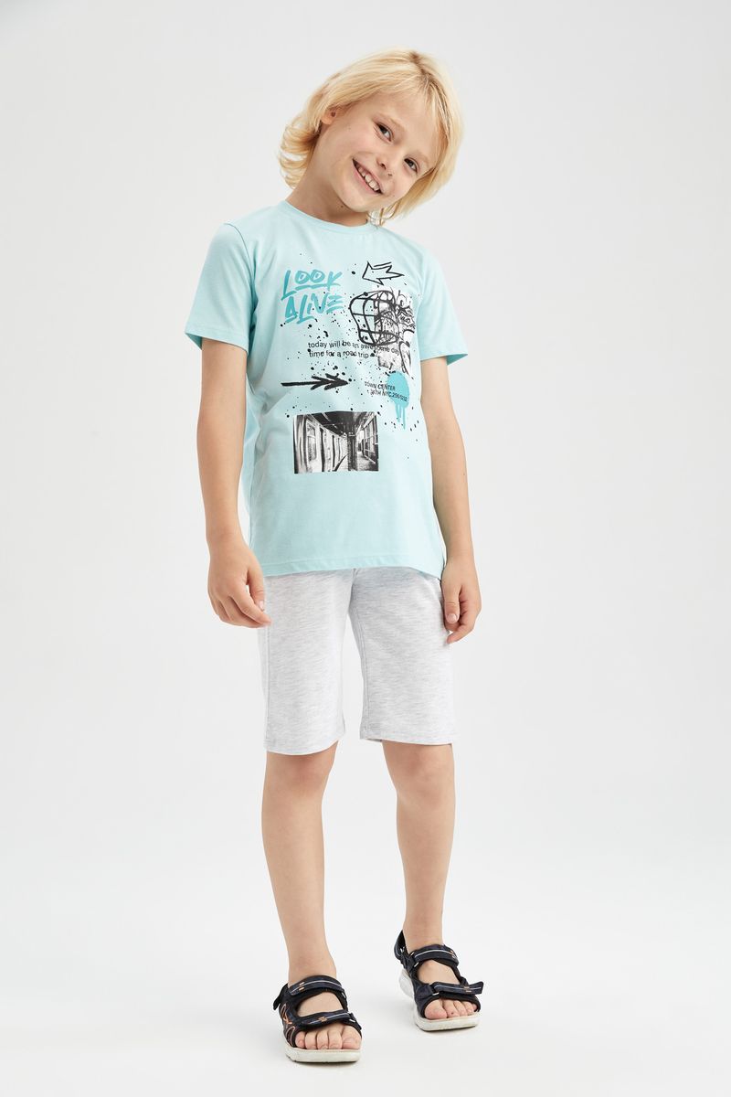 Boy Knitted Short - Grey
