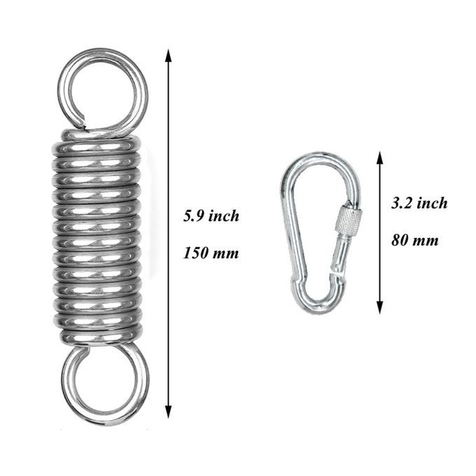 Hammock Chair Spring Kit With Carabiner Hooks For Swinging Chair 3Pcs