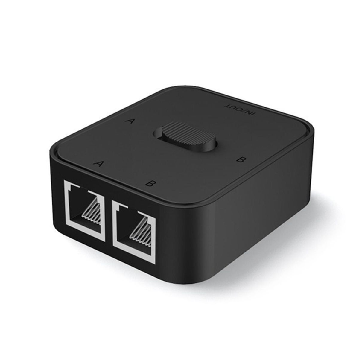 Gigabit Network Switcher 1 in 2 Out2 in 1 Out Network Ethernet Sharing Switch Black