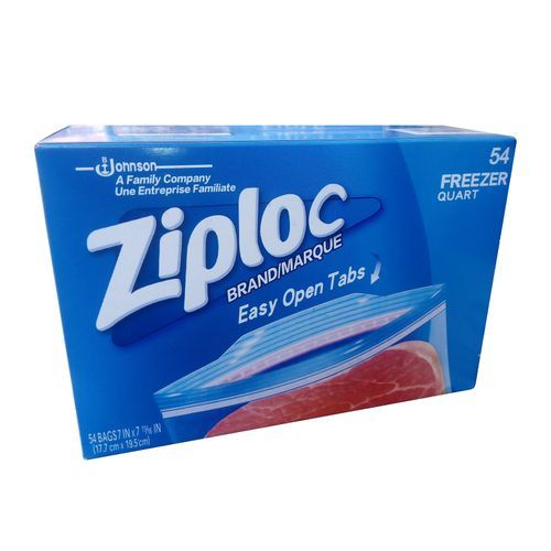 Brand/Marque Freezer Quart 54 Bags (17.7cm X 19.5cm)