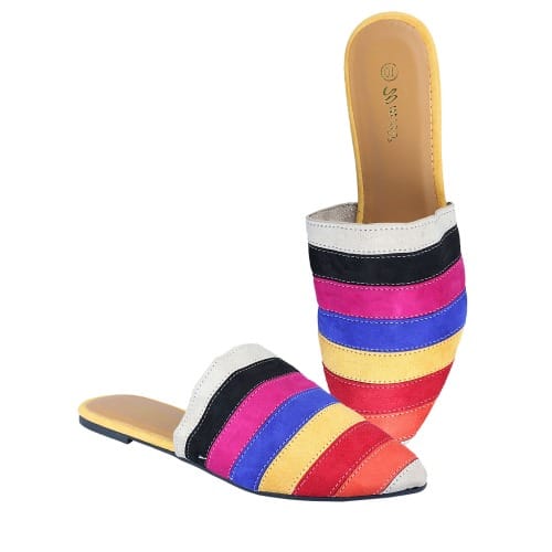 Ladies' Flat Slippers- Multicolour