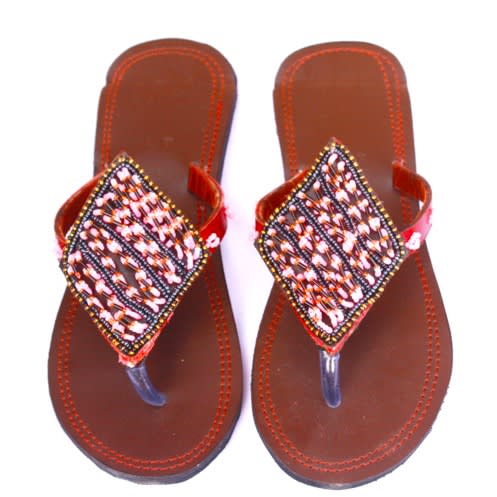 Beaded Slippers - Pink