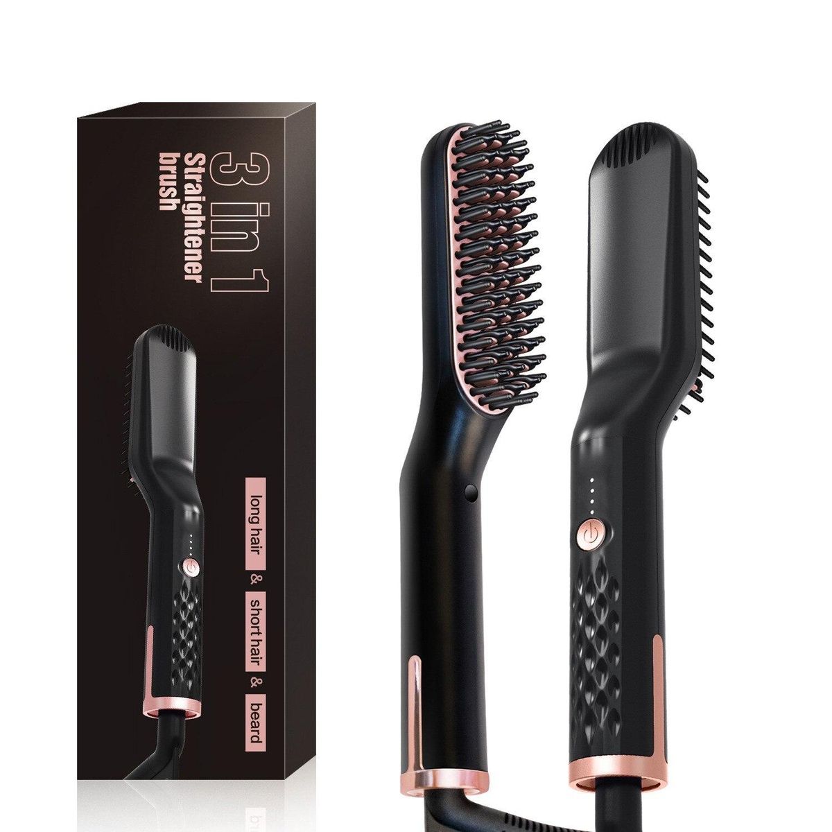 Men Beard Straightener Hot Heating Comb Electric Hair Brush Mutifunctional Hair Comb Smoothing Iron Hair Straightening Brush