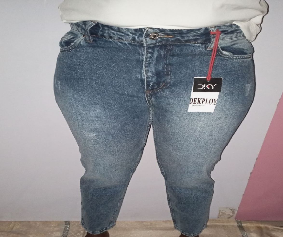 Stock Turkey Jeans - Boyfriend Skinny Jeans - Dark Blue