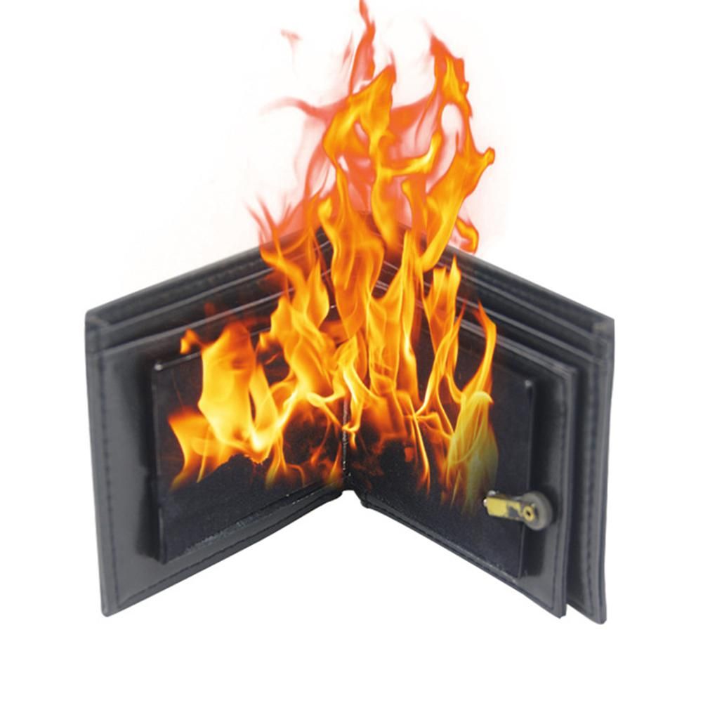 Novelty Magic Trick Flame Fire Wallet Big Flame Magician