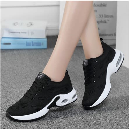 Black Female Flat Sneakers