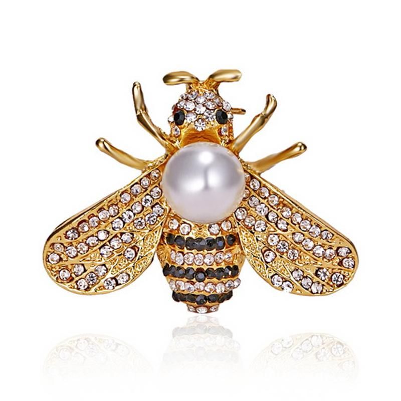 Fashionable Bumble Bee Crystal Brooch Pin Costume Badge