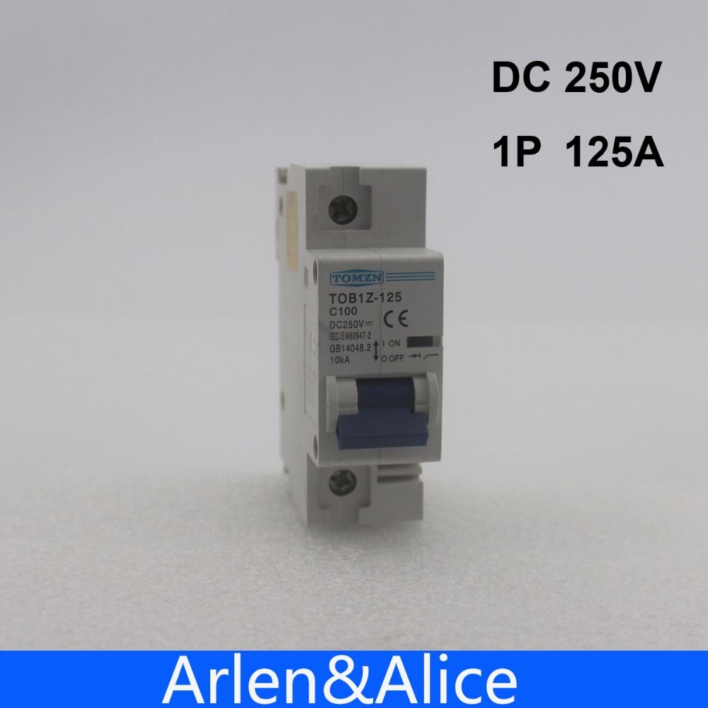 1P 125A DC 250V Circuit Breaker FOR PV System Curve