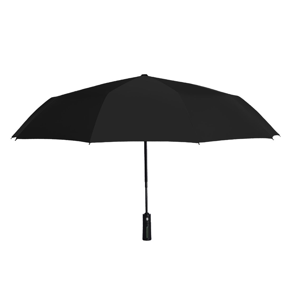 10 Rib Tri-folded Sunshade Windproof Waterproof High-Black