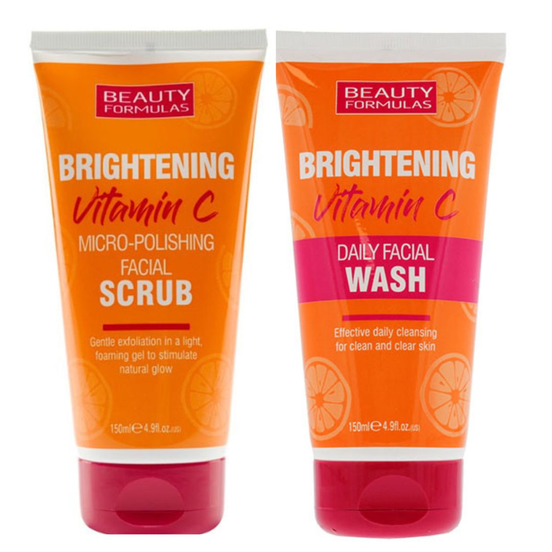 Vitamin C Brightening Facial Wash And Scrub Combo (150ml)