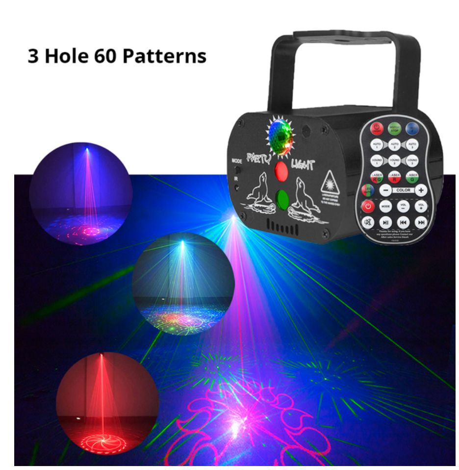 Mini DJ Disco Laser Light Projector Party Lamp